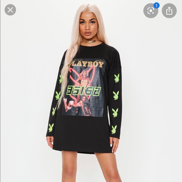 Playboy Missguided Long Sleeve T Shirt 